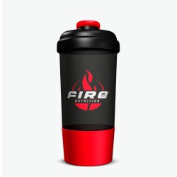 Shaker Mezclador 2 Compartimentos Premium 500ML+150ML (Fire Nutrition)