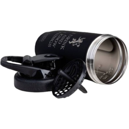 Shaker Mezclador Acero Inoxidable I drink and I know things 900ML (SmartShake)