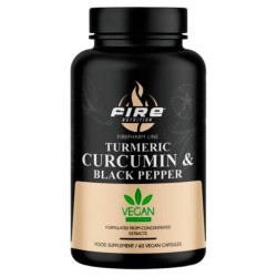Turmeric, Curcumin & Black Pepper 60CAPS (Fire Nutrition)