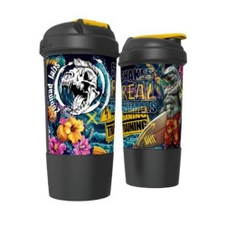 Shaker Mezclador 2 Compartimentos Yellow-Black 500ML (Zoomad Labs)