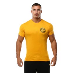 CAMISETA LOGO CHEST - LOGO EN EL PECHO HOMBRE COLOR AMARILLO ORO (GOLD´S GYM) - (Gold's Gym)