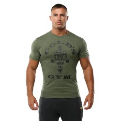CAMISETA MUSCLE JOE HOMBRE COLOR ARMY -VERDE MILITAR (GOLD´S GYM) - (Gold's Gym)