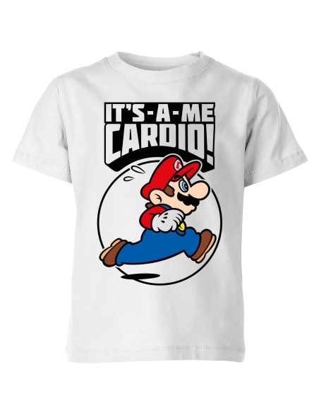 CAMISETA OFICIAL NINTENDO SPORT "IT'S A ME CARDIO" BLANCA - ()