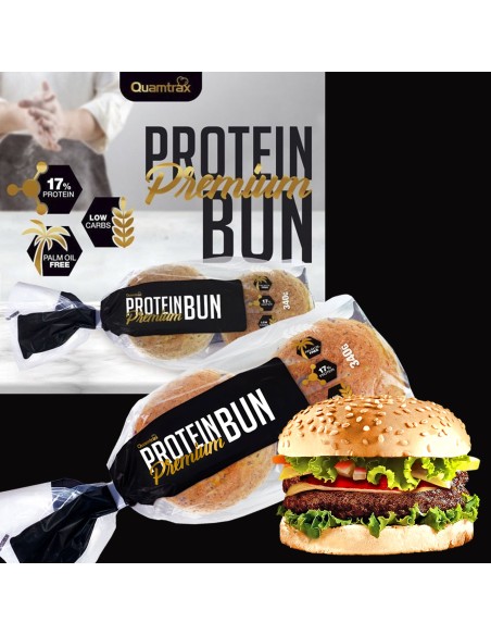 PROTEIN BUN BURGER (PAN PROTEICO PARA HAMBURGUESA) 4X85G - (Quamtrax)