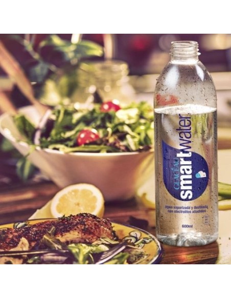 SMART WATER (AGUA VAPORIZADA Y DESTILADA CON ELECTROLITOS) 600ML - (Aquabona)