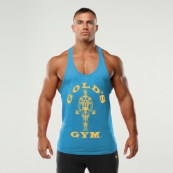 STRINGER  JOE PREMIUM - CAMISETA DE TIRANTES TURQUESA AMARILLO (GOLD´S GYM) - (Gold's Gym)