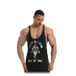 STRINGER  CAMO JOE - CAMISETA DE TIRANTES NEGRO (GOLD´S GYM) - (Gold's Gym)