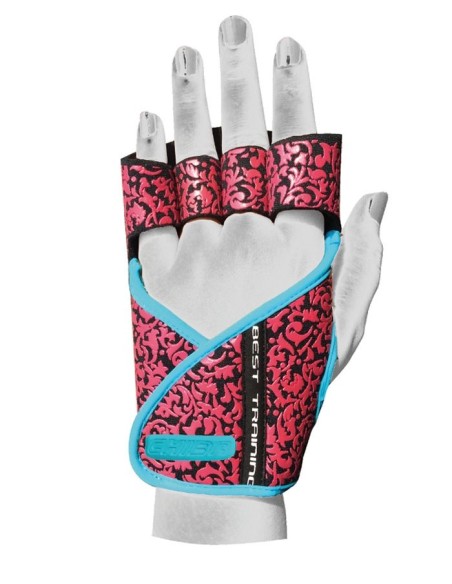 GUANTE PARA ENTRENAMIENTO MUJER NEGRO/ROSA/TURQUESA (CHIBA)
