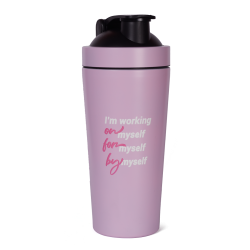 SHAKER MEZCLADOR DE ACERO INOXIDABLE "MYSELF ROSA" 740ML - (Quamtrax)