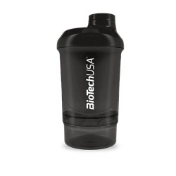 Shaker Mezclador Wave+Nano  2 Compartimentos 300ML+150ML (BioTechUSA) 2