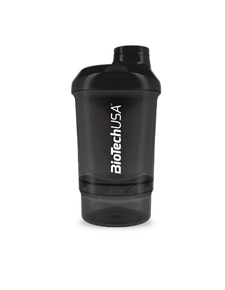 Shaker Mezclador Wave+Nano  2 Compartimentos 300ML+150ML (BioTechUSA)