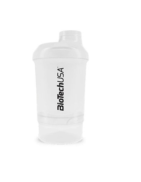 Shaker Mezclador Wave+Nano  2 Compartimentos 300ML+150ML (BioTechUSA)