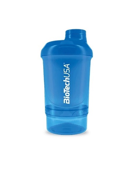 Shaker Mezclador Wave+Nano  2 Compartimentos 300ML+150ML (BioTechUSA)