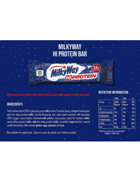 MilkyWay Hi Protein Bar 50G (Mars Protein)