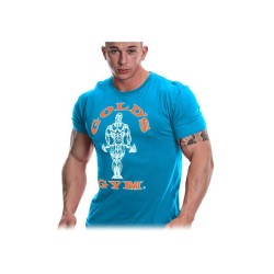 Camiseta Muscle Joe Hombre Turquesa/Naranja  (Gold´s Gym)