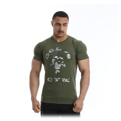 Camiseta Slim Fit Stretch Army (Gold´s Gym)