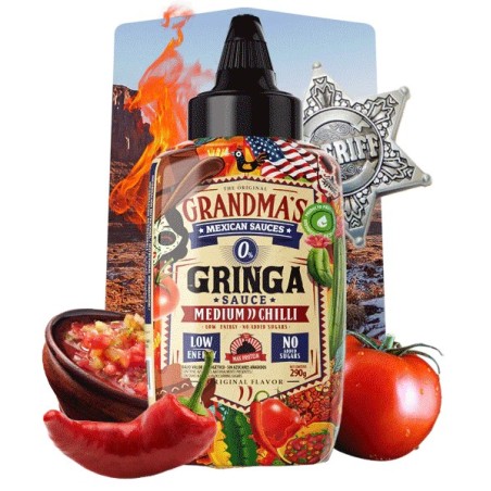 Salsa Mexicana Gringa Medium Chilli 290ML (Max Protein)
